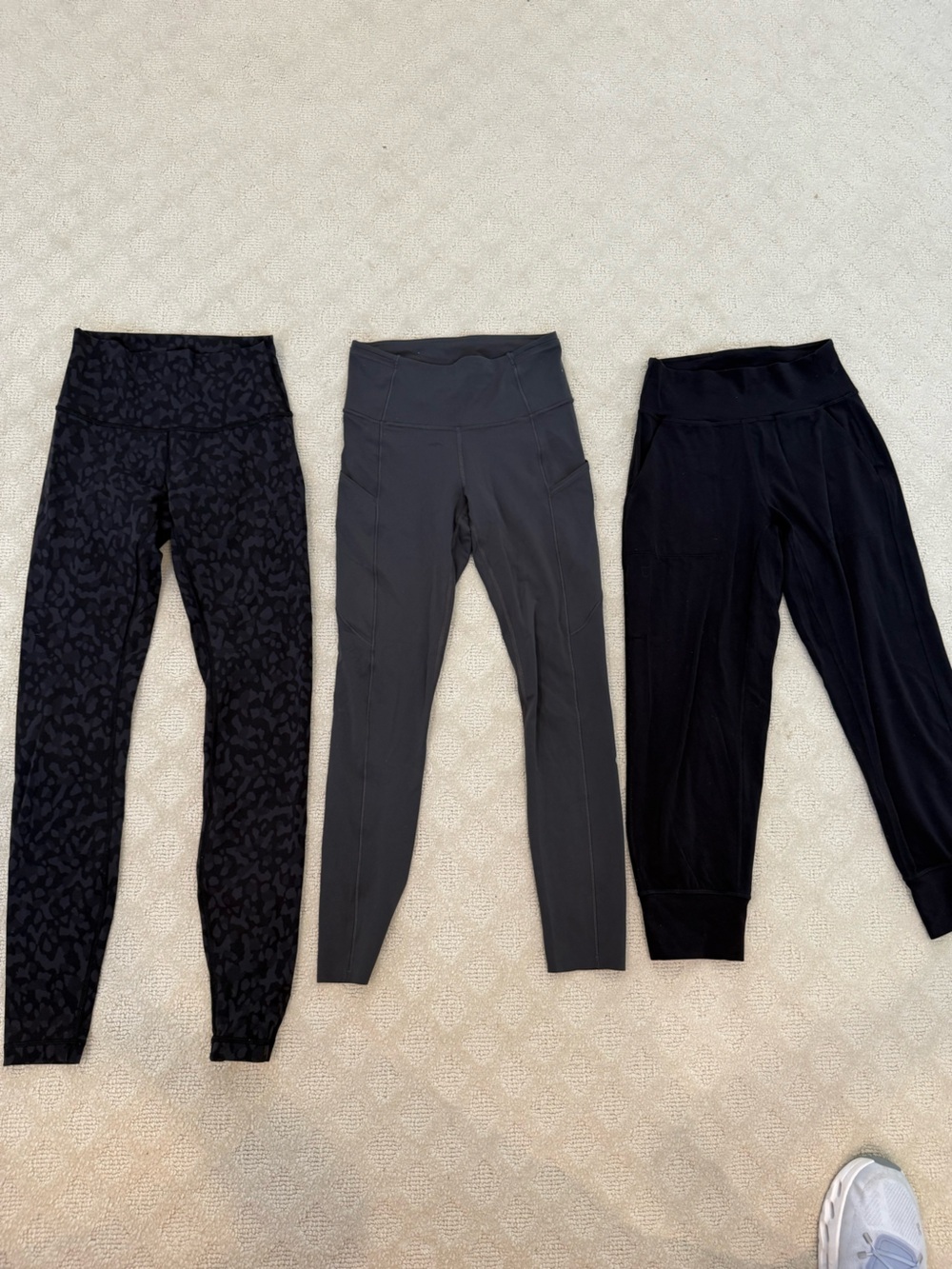 lululemon athletica Women's Black & Charcoal Legging Trio